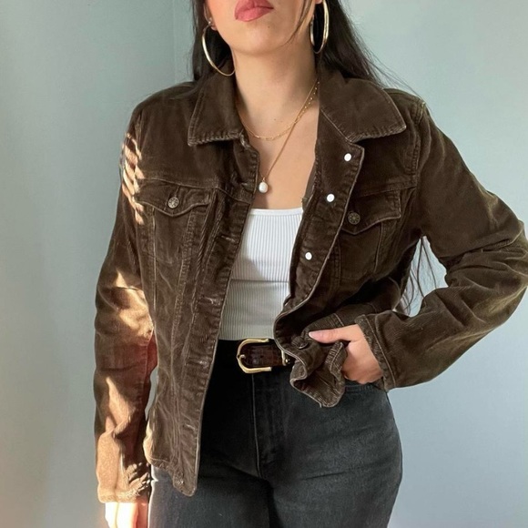 Jackets & Blazers - earthy green/brown corduroy jacket